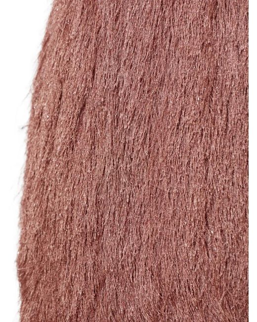 Balmain White Fringe-Detailing Spaghetti-Strap Dress