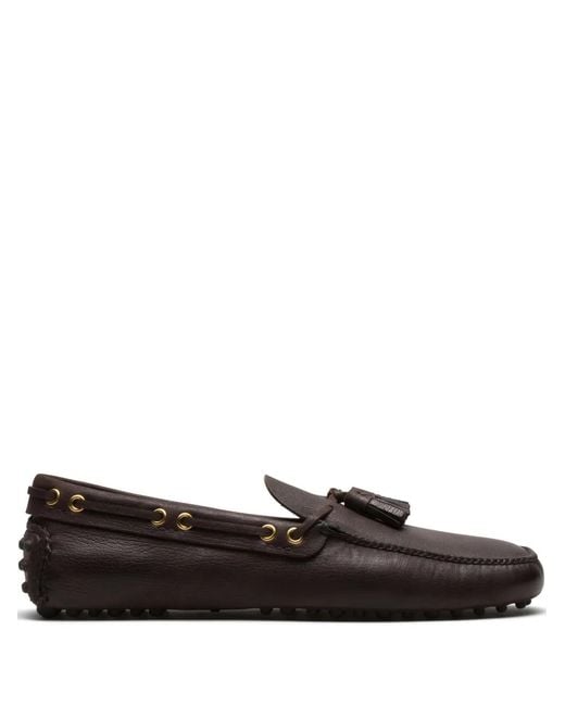 Car Shoe Brown Tassel Leather Driving Shoes for men