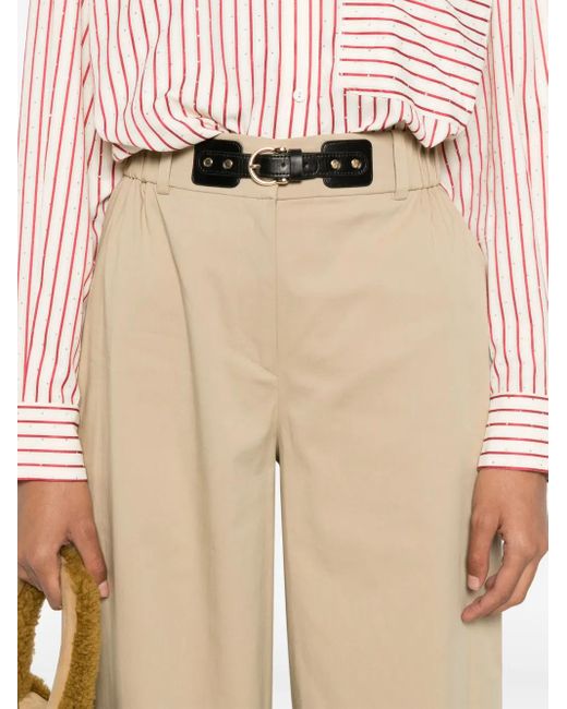 Maje Natural Wide-Leg Trousers
