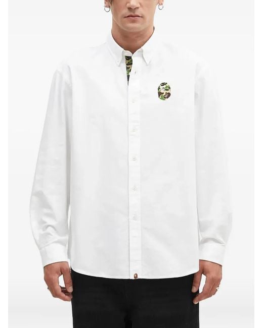 A Bathing Ape White Abc Camo One Point Shirt for men
