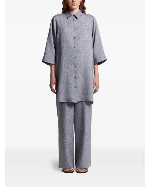 Camisa de lino Peserico de color Gray