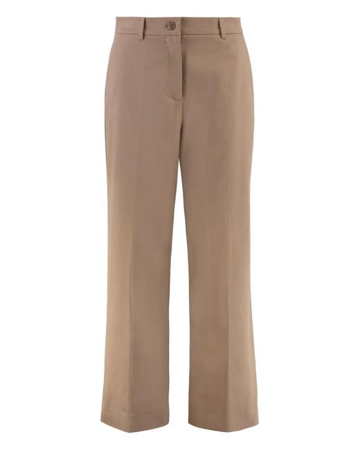 Weekend by Maxmara Natural Button-Fastening Straight Trousers