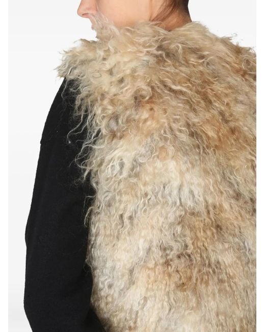 BECAGLI Black Shaggy Fur Jacket