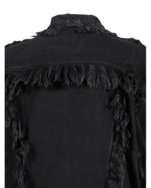 we11done Black Raw-Edge Denim Jacket for men