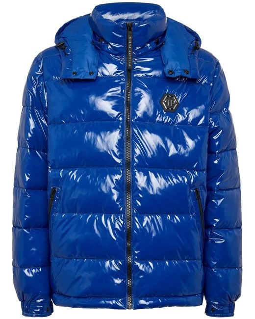 Philipp Plein Blue Down Jacket for men