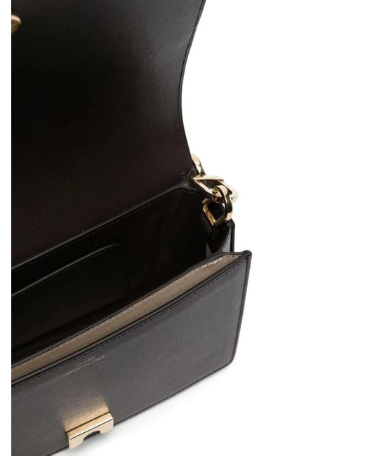Totême Black Mini T-Flap Tote Bag