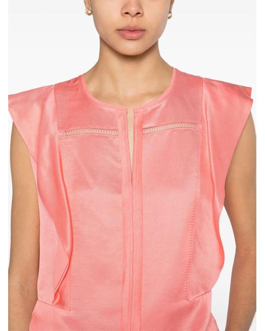 Boss Pink Blouse À Volants