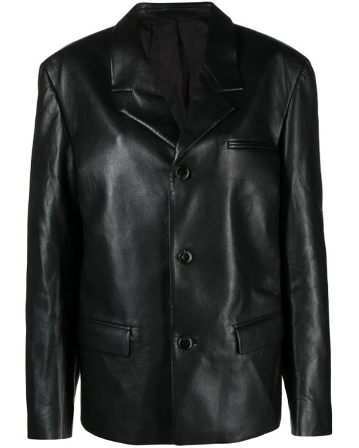 Nanushka Black Blazer Aus Faux-Leder