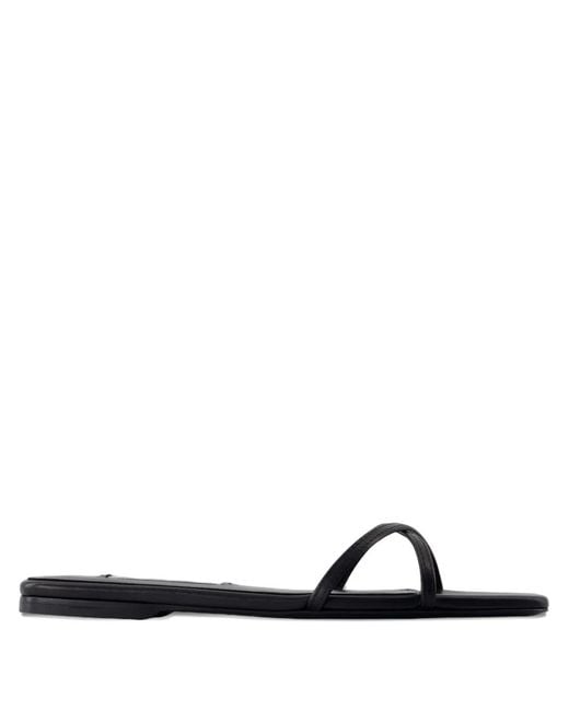 Totême White Crossover Leather Sandals