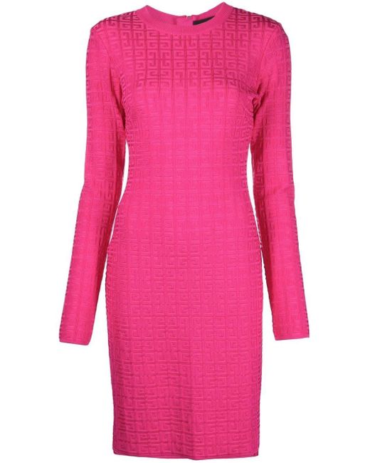 Vestido midi con monograma Givenchy de color Pink