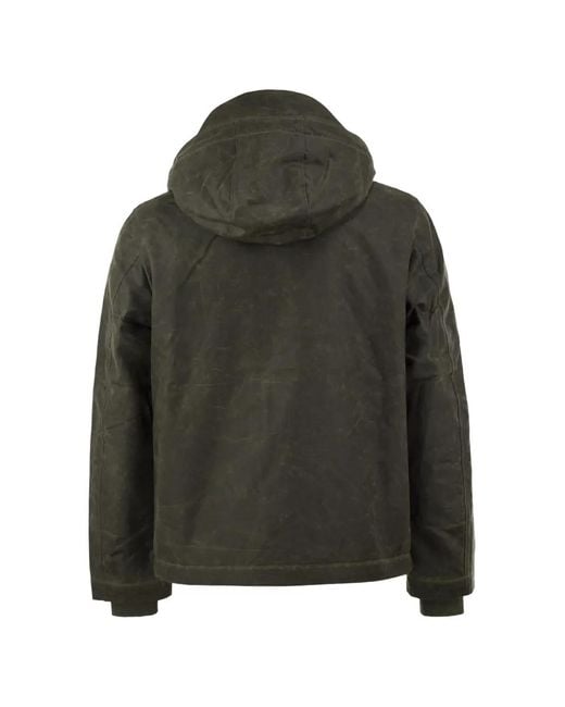 Ceccarelli Black High-Collar Hooded Jacket for men