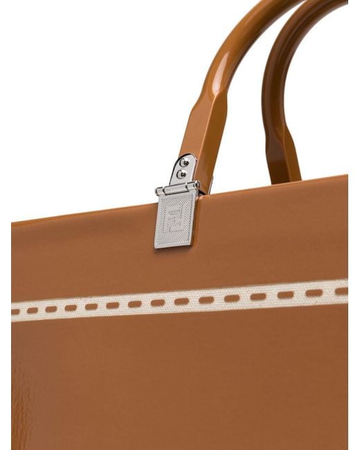 Fendi Brown Logo-print Tote Bag