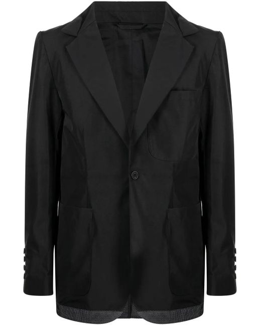 The Power for the People Black Single-Breasted Blazer for men