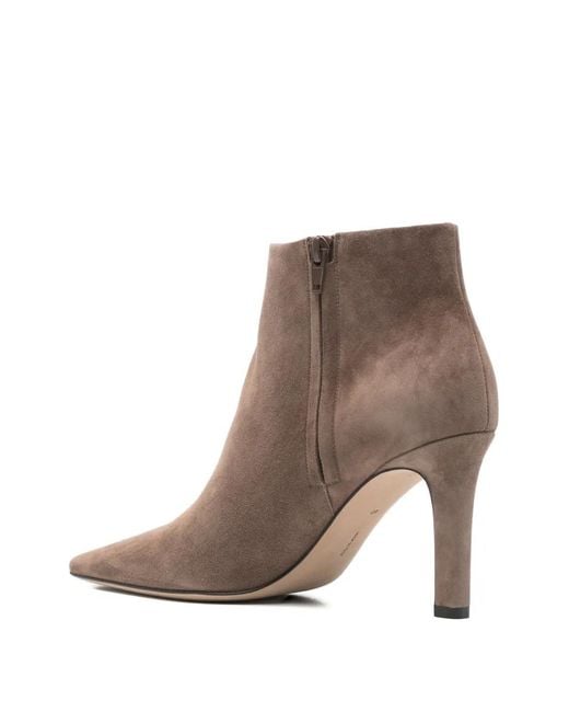 The Row Brown Carla Square-Toe Boots
