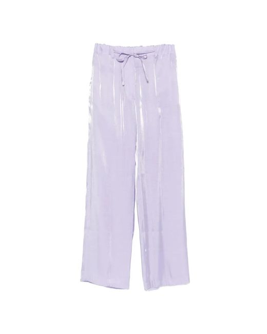 Pantalones Con Cordones Manuel Ritz de color Purple