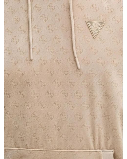 Guess Natural Monogram-Pattern Hoodie for men
