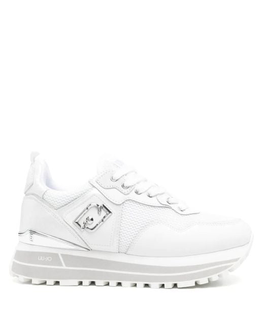 Liu Jo White Platform 'Maxi Wonder' Sneakers