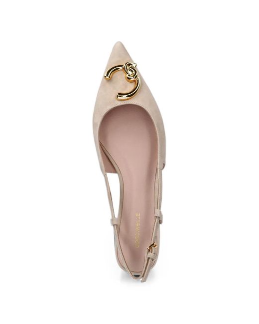 Coccinelle White C-Me Slingback Ballet Flats