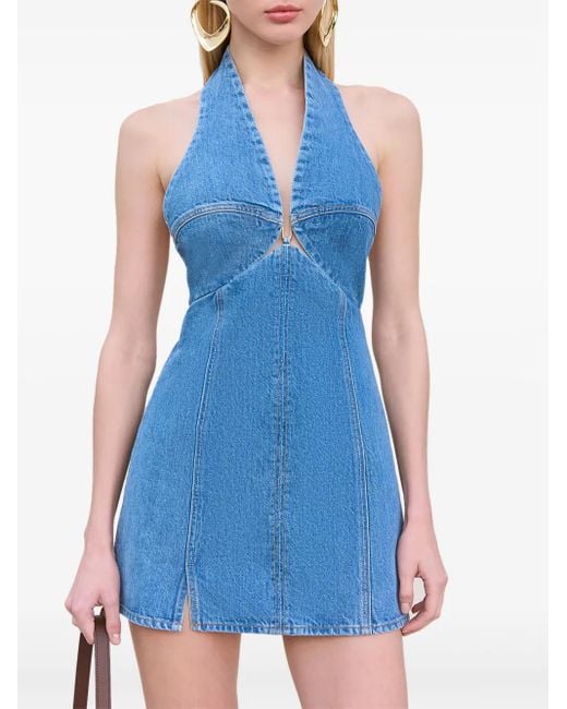 Cult Gaia Rumi Denim Jurk in het Blue