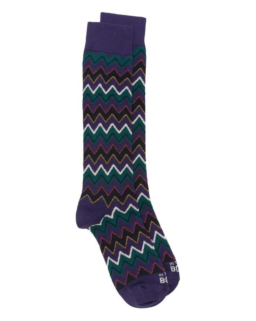 In The Box Blue Zigzag Socks for men