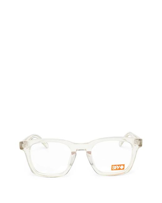 Spy White Hardwin Rectangle-Frame Glasses