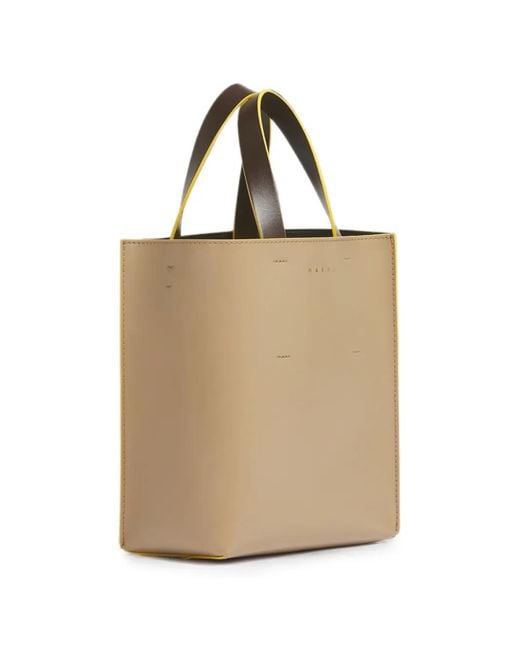 Borsa Museo Mini di Marni in Natural
