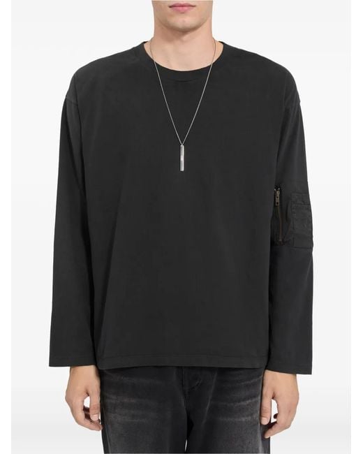 MM6 by Maison Margiela Black Long-Sleeve T-Shirt for men