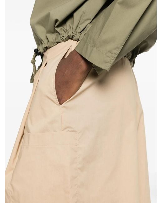Carla G Natural Pugi Wide-Leg Cropped Trousers