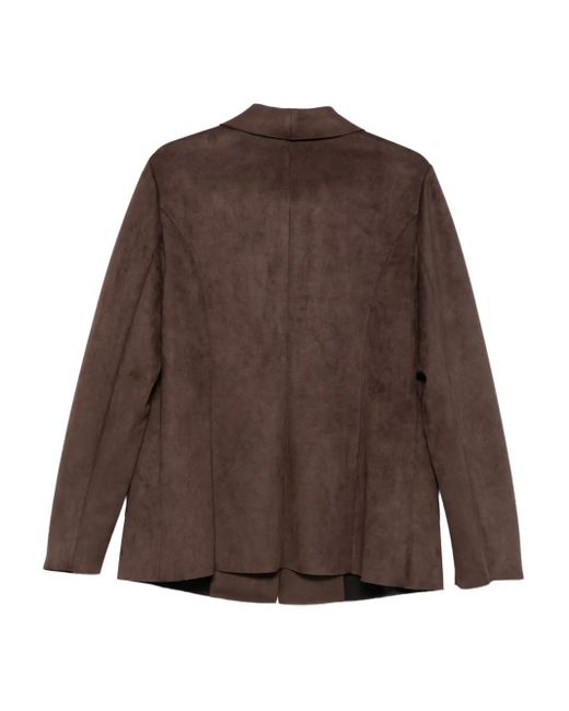 Marina Rinaldi Brown Single-Button Pocket Jacket