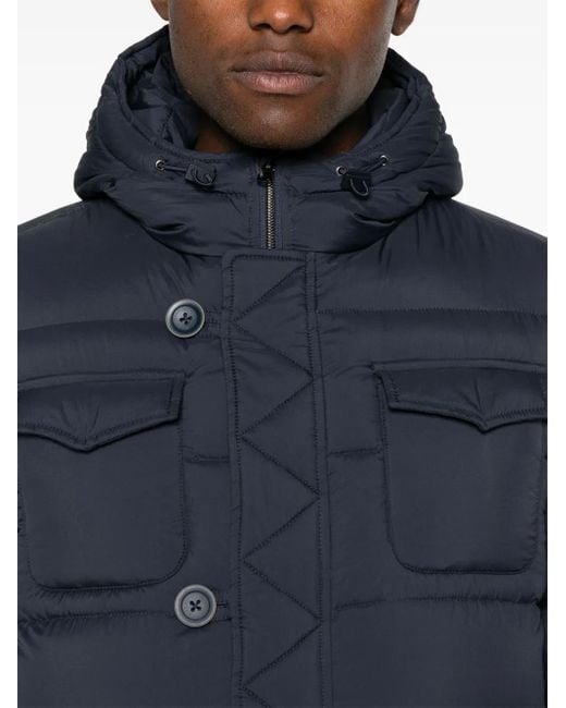 Piumino L'Eskimo Con Cappuccio di Herno in Blue da Uomo