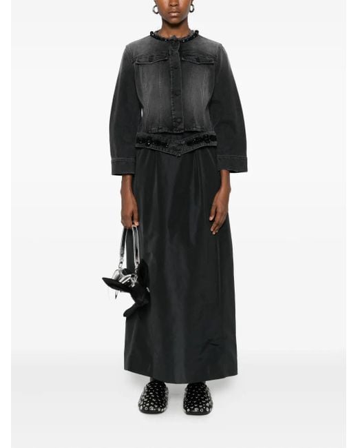 Simone Rocha Black Distressed Beaded Jacket