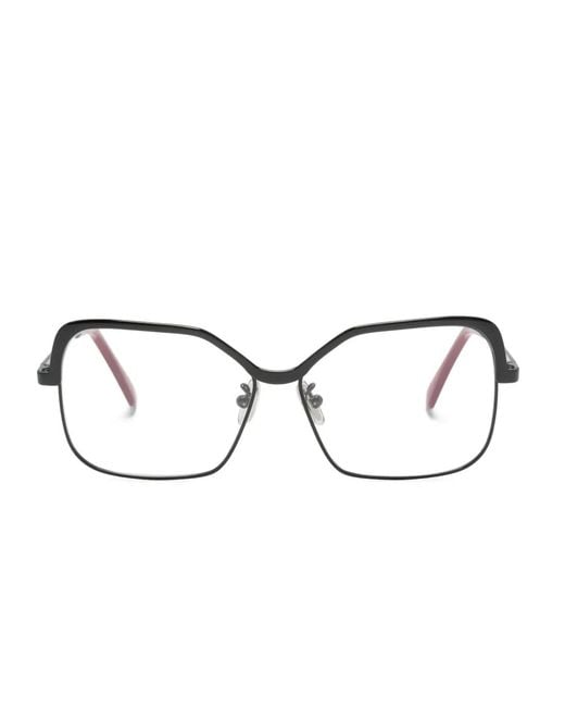 Marni Black Brille Mit Eckigem Gestell
