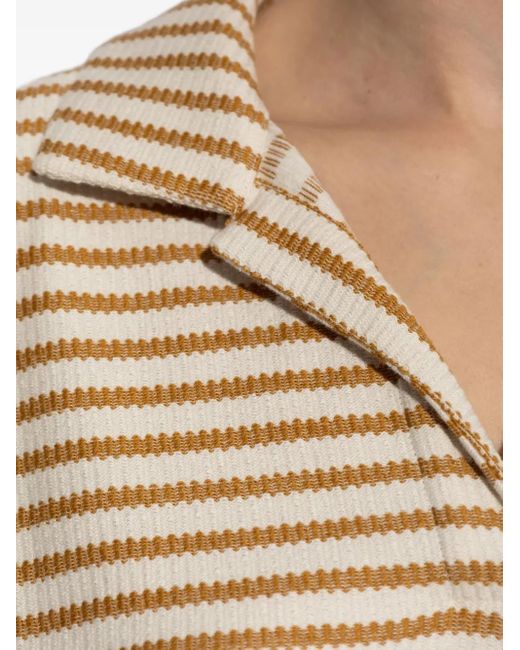 Hanro Gestreepte Polotop in het Natural