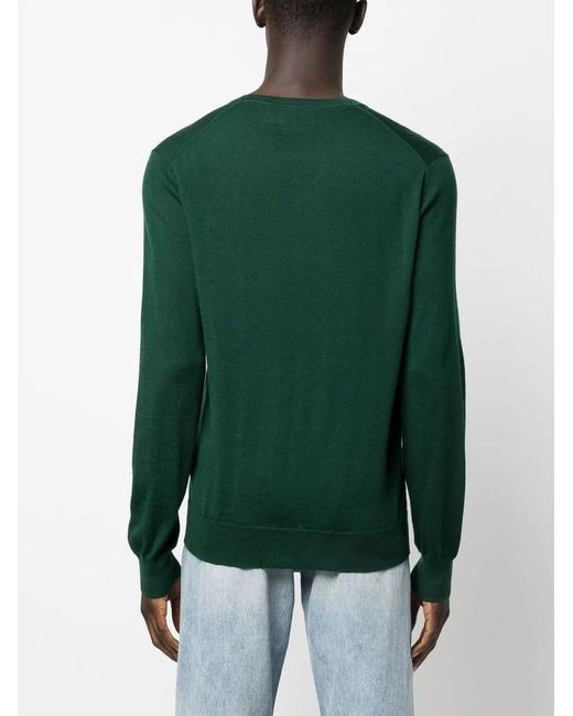 Polo Ralph Lauren Green V-Neck Polo Pony Jumper for men