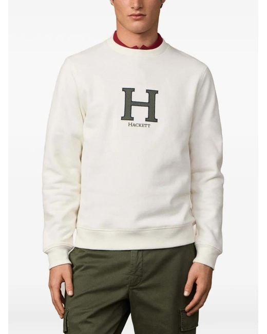 Hackett Gray Embroidered Sweatshirt for men