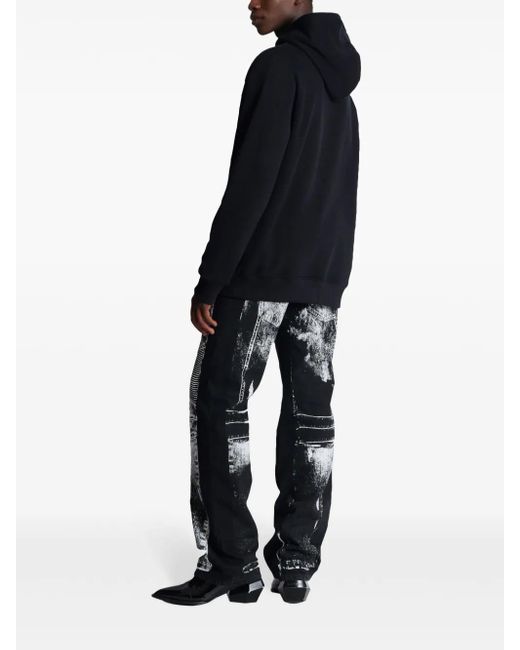 Sudadera Capucha Algodón Balmain de hombre de color Black