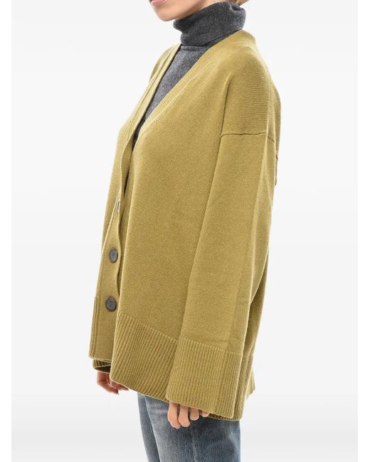 Malo Green Button-Up Cardigan