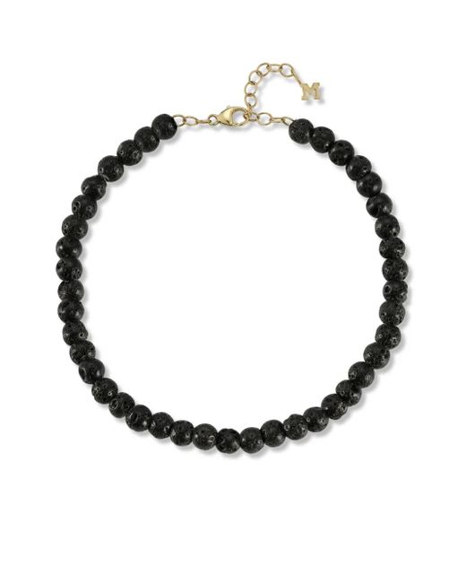 メンズ Mateo Lava Rock ブレスレット 14kイエローゴールド Black