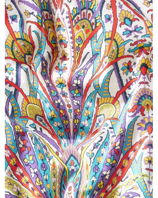 Etro White Midi Dress With Bell Skirt