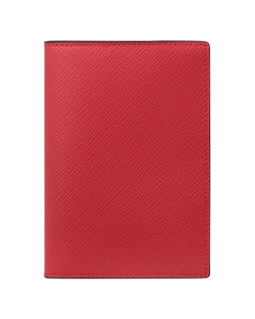 Smythson Red Panama Passport Cover