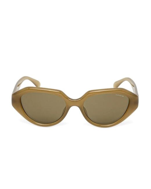 COACH Zonnebril Met Cat-Eye Montuur in het Natural