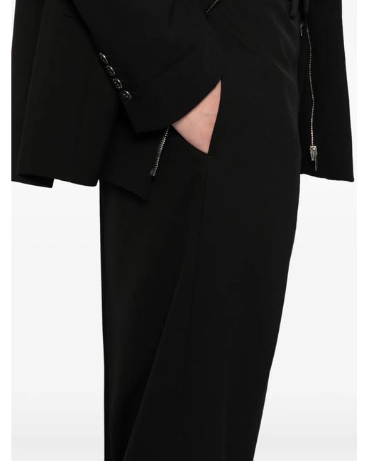Versace Black Wool Tailored Trousers for men