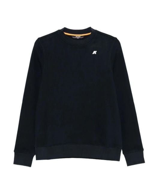 K-Way Sweater Met Logopatch En Ronde Hals in het Black voor heren