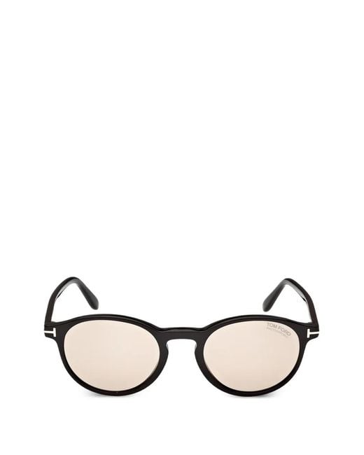 Tom Ford Natural Round-Frame Sunglasses for men