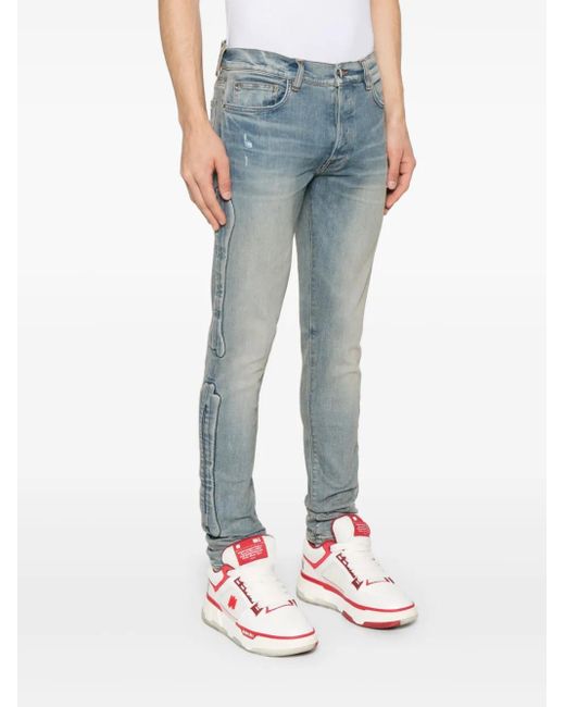 Amiri Blue 3D-Bones Jeans for men