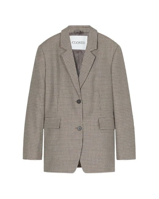 Closed Gray Lola Houndstooth Blazer