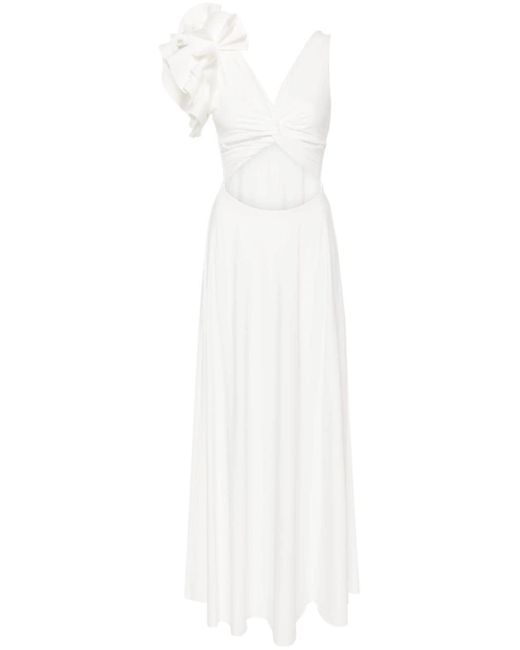Maygel Coronel White Blanca Maxikleid mit Cut-Out