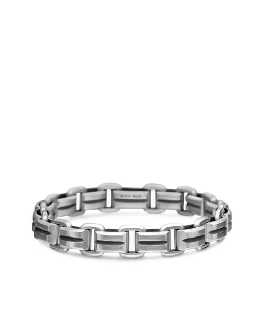 David Yurman Metallic Sterling Deco Beveled Link Bracelet (7.5Mm) for men