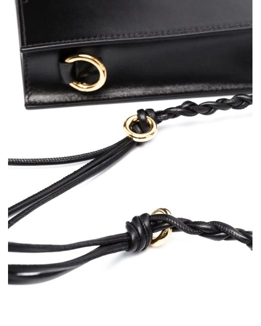 Jil Sander Black Tangle Small Shoulder Bag