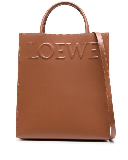 Loewe Shopper Met Logo-reliëf in het Brown